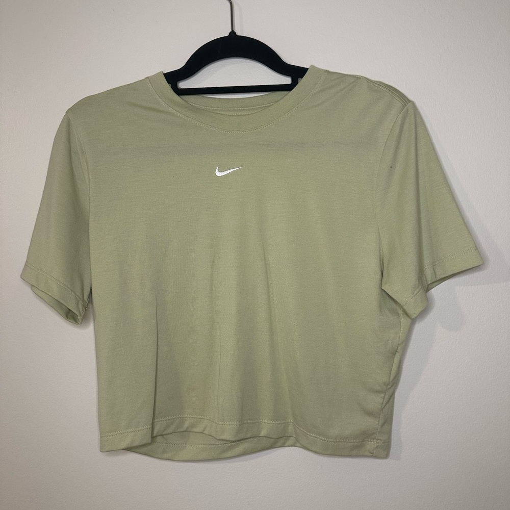 Nike Sage Green Cropped Crewneck Tee